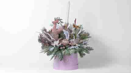 Frosted Pink Reindeer Box